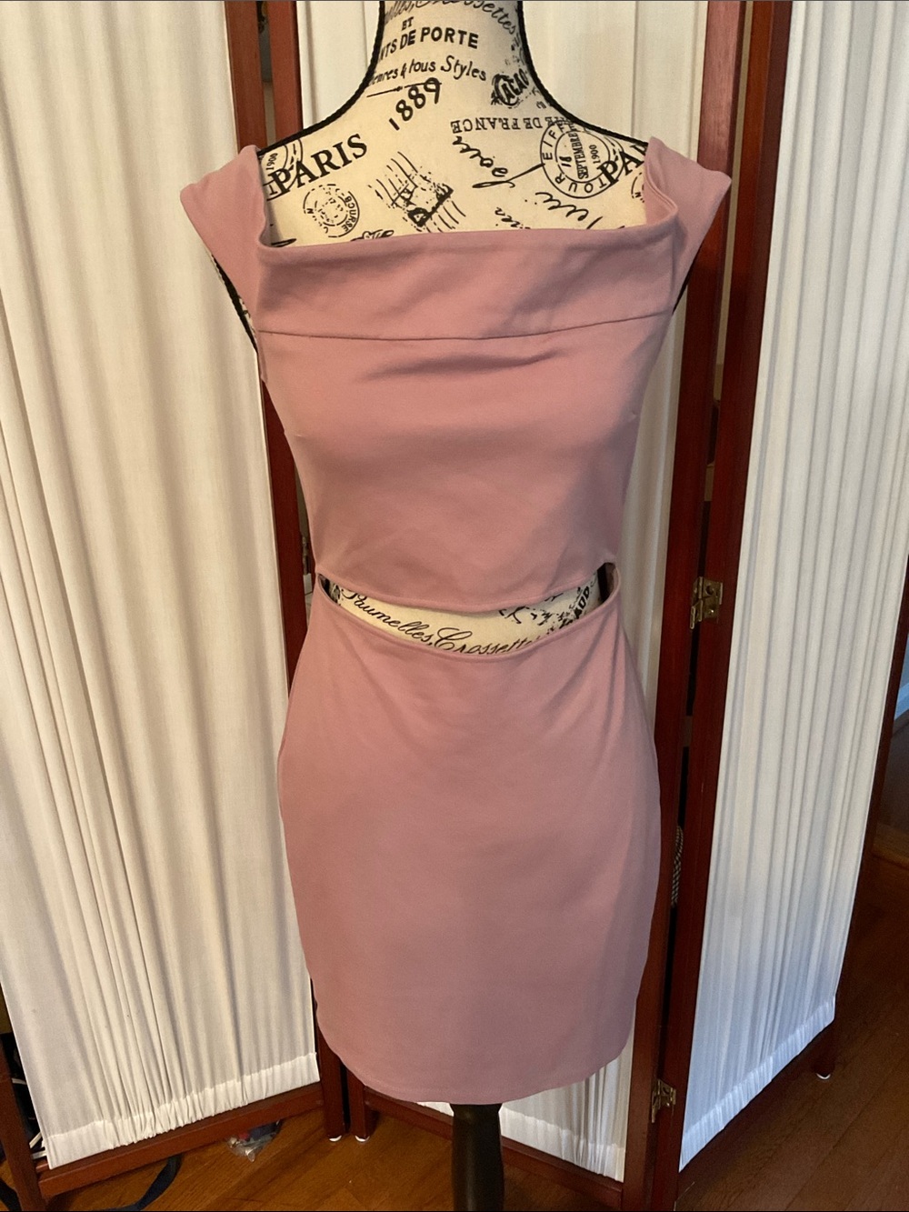Urban Outfitters Silence + Noise Lilac Front Cutout Bodycon Dress Size Medium